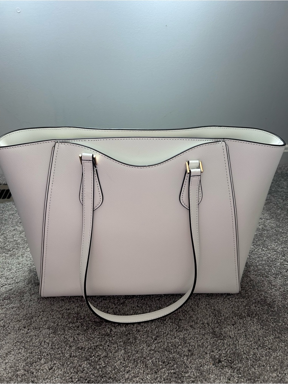 Michael Kors Optic White Leather Tote - Picture 3 of 7
